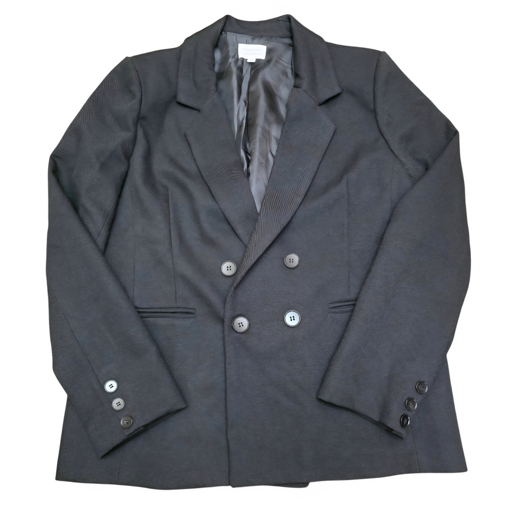 Classic Black Double-Breasted Blazer